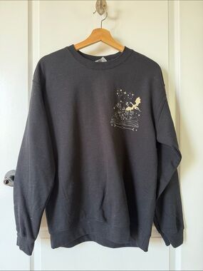 Black Romantasy Graphic Crewneck Sweater